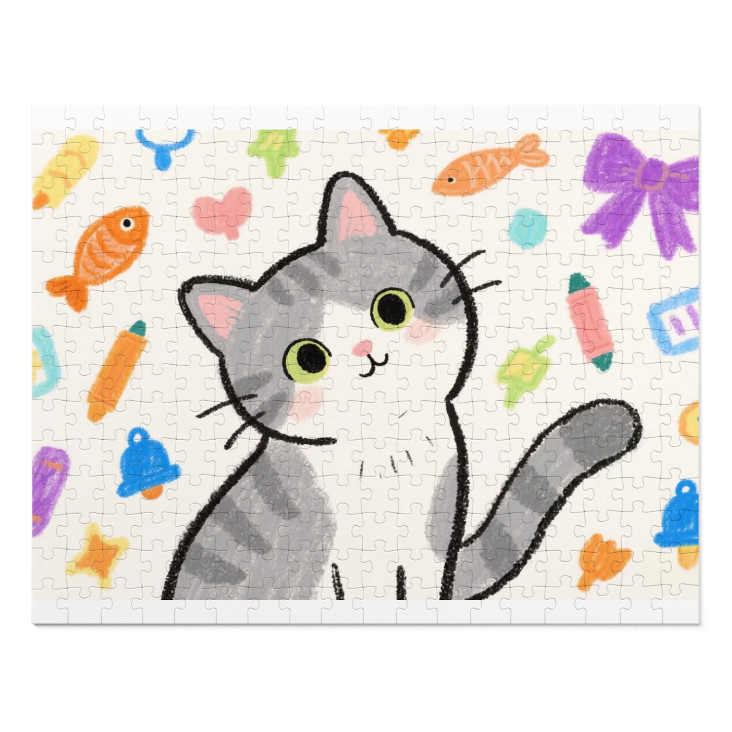 Cute Cat Jigsaw Puzzle with Tin - Fun for All Ages
